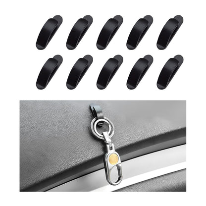 Yourkar 10 PCS Car Sticky Hooks, Multifunctional Vehicle Adhesive Hooks, Hanging Auto Storage Hooks for Key USB Cable Earphone Cable, Universal Interior Decor Car Accessories (10 PCS)