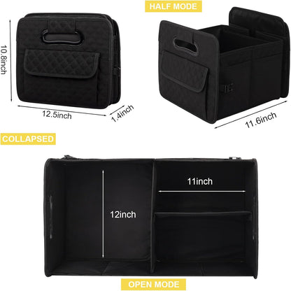 JiatuA Car Trunk Organizer for SUV, Collapsible Car Storage Organizer Black