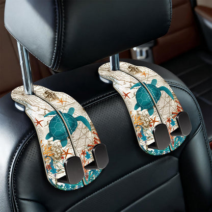 Blusabaca 2PCS Car Seat Headrest Hooks, Purses Bags Holder, Sunrise
