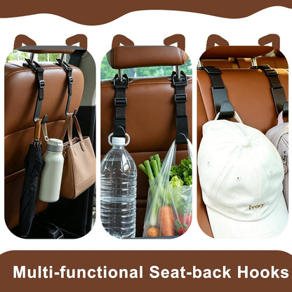 Anti-drop Car Headrest Hooks Universal Fit 4 Pack Seat Back Hanger