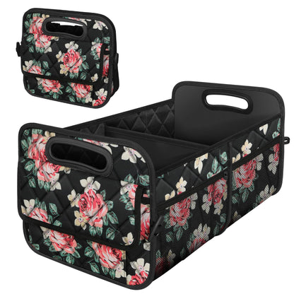 Deosk Trunk Organizer and Storage with Reinforced Handles,Car Accessories for Women/Men 50L Waterproof Polyester Trunk Organzier for Car/SUV/Minivan/Truck(Medium,Leopard print)