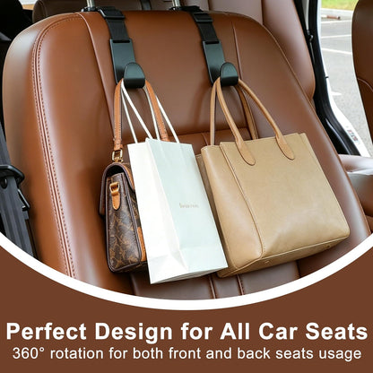 Anti-drop Car Headrest Hooks Universal Fit 4 Pack Seat Back Hanger