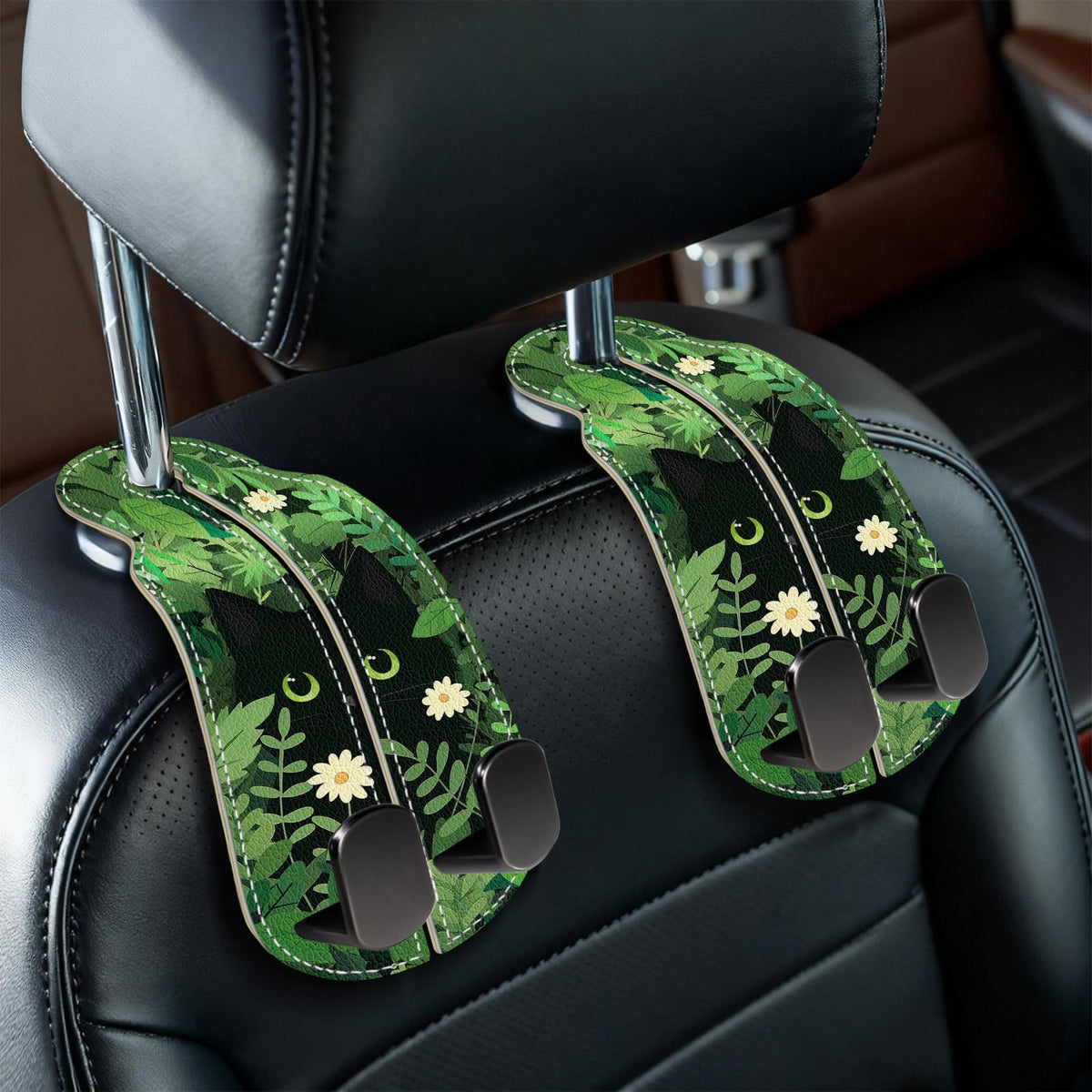 Blusabaca 2PCS Car Seat Headrest Hooks, Purses Bags Holder, Sunrise