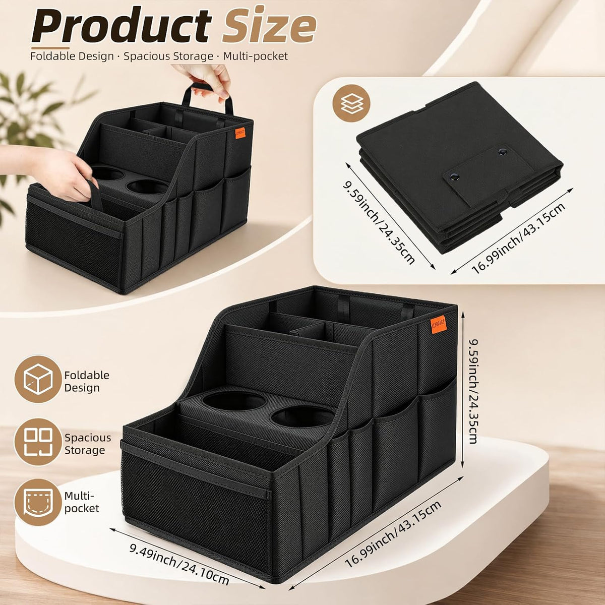 Car Seat Organizer Back Front Captains Seats Storage Travel