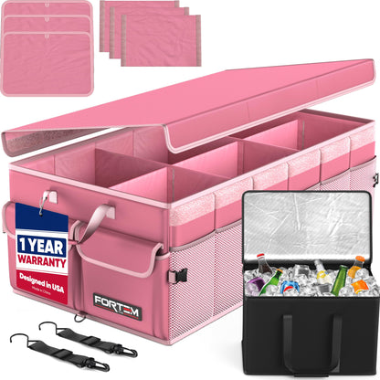 FORTEM Trunk Organizer - Foldable Car Organizer & Storage for SUVs & Trucks