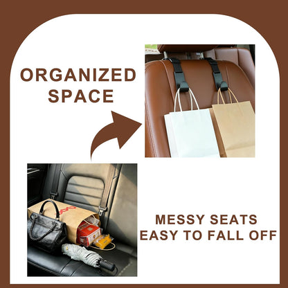 Anti-drop Car Headrest Hooks Universal Fit 4 Pack Seat Back Hanger